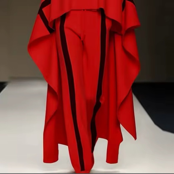 🎉Turtleneck Raglan Sleeves Loose Color Block Blouse+Straight Pants With … - Picture 5 of 6